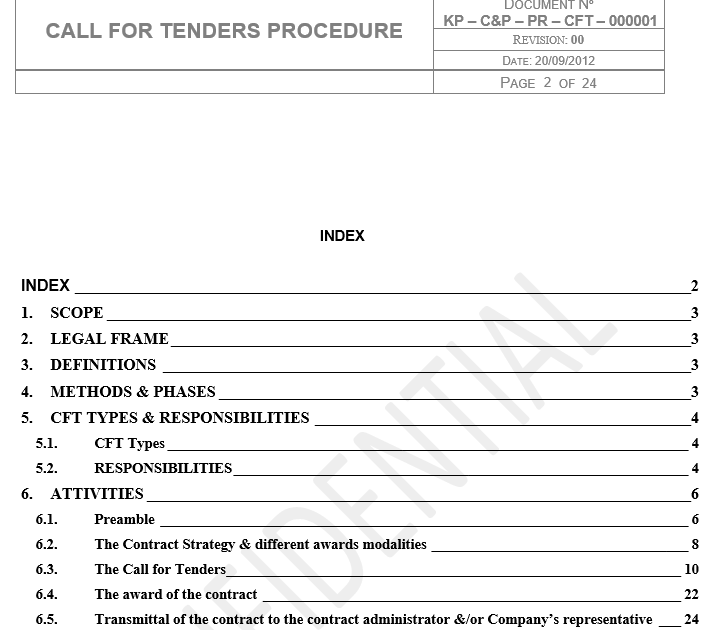 Contracting & Procurement Procedures